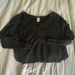 Long Sleeve Waffle Tee - Size L